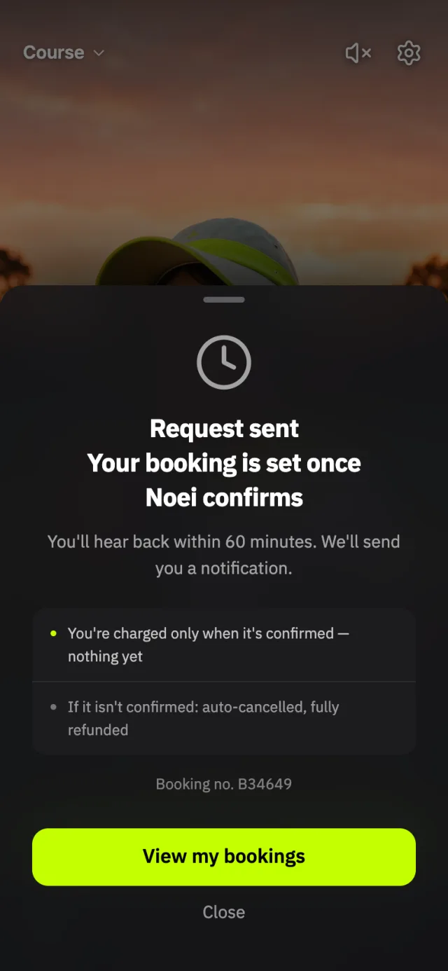 Kaddy app: waiting for caddy confirmation
